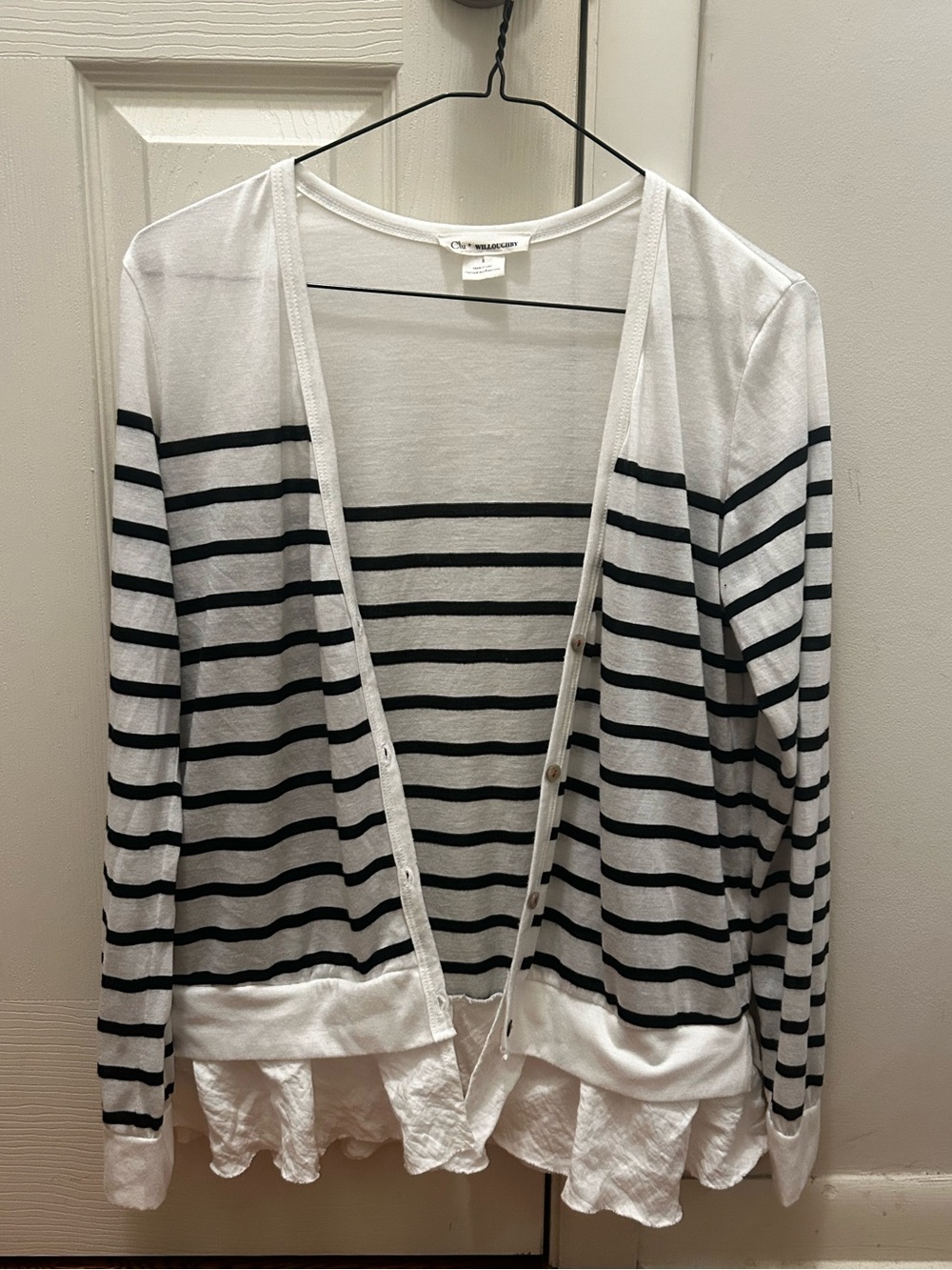 Clu + Willoughby striped cardigan S